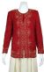 Floral Bordered Beaded Jacket in Burgundy
